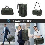 Garment Duffle Bags for Travel,Moulyan Convertible Garment Bag with Shoe Compartment,3 in 1 Waterproof Travel Suit Bag with Shoulder Strap for Men Women