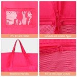 MASKEYON 51" Garment Bags with Zipper Pocket for Dance Costume,Wedding Gown,Suit,Garment Bags for Travel and Storage(Pack of 2, Pink)