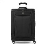 Travelpro Maxlite 5 Softside Expandable Checked Luggage with 4 Spinner Wheels, Lightweight Suitcase, Men and Women, Black, Checked Medium 25-Inch