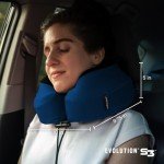 Cabeau Airplane Pillow for Long Flights – Evolution S3 – Best Travel Accessory with Seat Straps to Secure Your Head and Neck and Provides 360° Support (Jet Black)