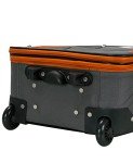 Rockland Journey Softside Upright Luggage Set, Expandable, Charcoal, 4-Piece (14/19/24/28)