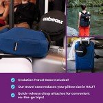 Cabeau Airplane Pillow for Long Flights – Evolution S3 – Best Travel Accessory with Seat Straps to Secure Your Head and Neck and Provides 360° Support (Jet Black)