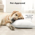 KeaBabies 2-Pack Toddler Pillow 13x18 - Soft Organic Cotton Kids Travel Bed Pillows for Sleeping, School, Nap, Machine Washable, Toddlers 2 to 5, Pillowcase Sold Separately (Soft White)