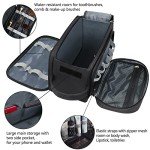 Buruis Extra Large Toiletry Bag for Men, Travel Toiletry Organizer Dopp Kit Water-resistant Shaving Bags, PU Leather Cosmetic Bathroom Shower Bag for Toiletries, Grooming, Accessories (Black)