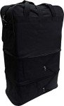36" Black Rolling Wheeled Expandable Duffle Bag Spinner Suitcase Luggage - 5 Wheels