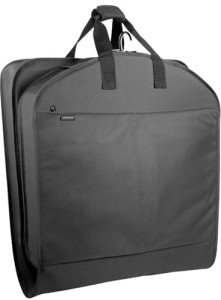 WallyBags Deluxe Travel Garment Bag with Two Pockets, Black 930, 40-inch