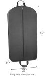 WallyBags Deluxe Travel Garment Bag with Two Pockets, Black 930, 40-inch