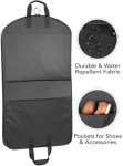 WallyBags Deluxe Travel Garment Bag with Two Pockets, Black 930, 40-inch