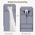 LekeSpring Garment Bags with 6 Set Packing Cubes, Garment Convertible Weekender Bag for Men and Women, Large Carry On Garment Bags for Travel, Duffle Bag Garment Bag Gifts Black Color