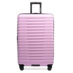 U.S. Traveler Boren Polycarbonate Hardside Rugged Travel Suitcase Luggage with 8 Spinner Wheels, Aluminum Handle, Lavender, Checked-Large 30-Inch