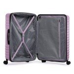 U.S. Traveler Boren Polycarbonate Hardside Rugged Travel Suitcase Luggage with 8 Spinner Wheels, Aluminum Handle, Lavender, Checked-Large 30-Inch