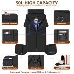 Convertible Garment Bags for Travel - Carry on Garment Duffle Bag with Backpack Straps for Men Women, 4 in 1 Large Travel Duffel Bags with Shoes Compartment Hanging Suit Dress Weekender Bag 3pcs Set