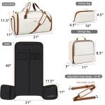 Convertible Garment Bags for Travel - Carry on Garment Duffle Bag with Backpack Straps for Men Women, 4 in 1 Large Travel Duffel Bags with Shoes Compartment Hanging Suit Dress Weekender Bag 3pcs Set