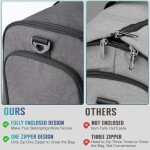 HILOMON Convertible Garment Duffel Bag with Mesh Storage Bag, YKK Zippers Carry On Garment Bag with Suit Compartment, 2 in 1 Hanging Suit Travel Bag (Grey)