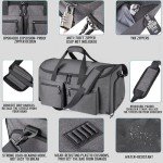 HILOMON Convertible Garment Duffel Bag with Mesh Storage Bag, YKK Zippers Carry On Garment Bag with Suit Compartment, 2 in 1 Hanging Suit Travel Bag (Grey)