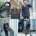HILOMON Convertible Garment Duffel Bag with Mesh Storage Bag, YKK Zippers Carry On Garment Bag with Suit Compartment, 2 in 1 Hanging Suit Travel Bag (Grey)