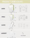 Compression Packing Cubes 6 Piece Set for Travel - Lightweight, Durable Clothes Organizer for Carry-On Luggage and Backpacks by TRIPPED Travel Gear (White and Green)