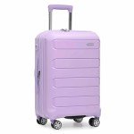 Traveler's Choice Pagosa Indestructible Hardshell Expandable Spinner Luggage, Lavender, Carry-on