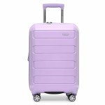 Traveler's Choice Pagosa Indestructible Hardshell Expandable Spinner Luggage, Lavender, Carry-on