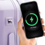 Traveler's Choice Pagosa Indestructible Hardshell Expandable Spinner Luggage, Lavender, Carry-on