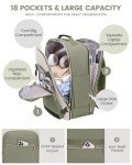 LOVEVOOK 40L Travel Backpack for Women & Men, Large Carry on Backpack for Airplanes with 3 Packing Cubes, TSA Personal Item Travel Bag fits 17" Laptop, Waterproof Weekender Essentials Airline Approved