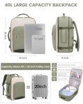 LOVEVOOK 40L Travel Backpack for Women & Men, Large Carry on Backpack for Airplanes with 3 Packing Cubes, TSA Personal Item Travel Bag fits 17" Laptop, Waterproof Weekender Essentials Airline Approved