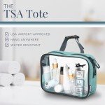 Toiletry Bag Kit Set: Hanging Travel Toiletry Bag + 311 TSA Cosmetic Liquid Bag + Ultralight Accessory Organizer Pouch (Dusty Teal)