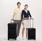 Kipling Spontaneous Softside Spinner Wheel Luggage, Integrated TSA Accepted Lock, Black Noir, Checked-Large,KI4193
