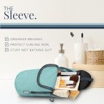 Toiletry Bag Kit Set: Hanging Travel Toiletry Bag + 311 TSA Cosmetic Liquid Bag + Ultralight Accessory Organizer Pouch (Dusty Teal)