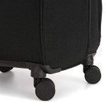 Kipling Spontaneous Softside Spinner Wheel Luggage, Integrated TSA Accepted Lock, Black Noir, Checked-Large,KI4193