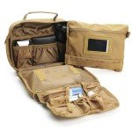 SMONT Tactical Toiletry Bag for Men Travel, Hanging Dopp Kit Shaving Hygiene Bag for Traveling Bathroom Brown