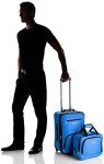 Rockland Fashion Softside Upright Luggage Set,Expandable, Blue, 2-Piece (14/19)