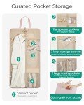BAGSMART Garment Bags for Travel Foldable Carry on Suit Carrier for Hanging Clothes Stylish Dress Carrier Large Convertible Weekender Garment Bags for Women Men