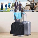 SLEEPING LAMB Water Resistant Suit Bags for Men Travel Gusseted Garment Bags Foldable Closet Hanging Clothes Storage for Coats, Jackets, Shirts, 43'', Black