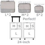 Packing Cubes Set Travel Luggage Organizers Suitcase Lightweight Accessories