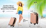 Travelers Club Chicago Hardside Expandable Spinner Luggage, Purple, 20" Carry-On