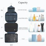 Maliton Toiletry Bag for Men & Women Large Toiletry Bags for Traveling Hanging Toiletry Bag Hygiene Bag with 4 Compartments Waterproof Bathroom Shower Bag (Navy Blue)