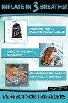 FLOWZOOM Air Inflatable Neck Pillow for Traveling on Plane - H-Shape Hooded Travel Pillow with 5 Snooze Modes, Fast Inflation, Pressure Control, Cozy Clip-On Hood & Plushy Cover - Size L, Silver Gray