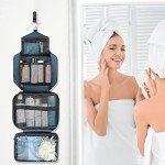 Maliton Toiletry Bag for Men & Women Large Toiletry Bags for Traveling Hanging Toiletry Bag Hygiene Bag with 4 Compartments Waterproof Bathroom Shower Bag (Navy Blue)