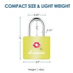 4 Pack TSA Approved Travel Luggage Locks with Keys, Solid Brass Copper Keyed Padlock, ABS Plastic Covered Small Locks for Suitcase, Backpack, Gym Locker, Jewelry Box-by GIVERARE