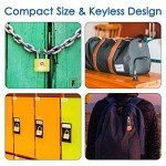 4 Pack TSA Approved Travel Luggage Locks with Keys, Solid Brass Copper Keyed Padlock, ABS Plastic Covered Small Locks for Suitcase, Backpack, Gym Locker, Jewelry Box-by GIVERARE