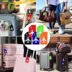 8 Pack Silicone Luggage Tag for Suitcases with Stainless Loop, TSA Approved, Privacy Protection Travel Essentials Bag Tags by Gostwo, Mixed Color