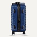 Amazon Basics 26" Hardside Medium Checked Luggage, Hardshell Suitcase With Wheels, Expandable For Up to 15% More Space, With Scratch-Resistant Surface, Four Multi-directional Wheels, Navy Blue