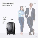 Samsonite Winfield 2 Hardside Expandable Luggage with Spinner Wheels, Brushed Anthracite, Checked-Medium 24-Inch
