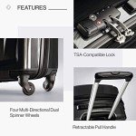 Samsonite Winfield 2 Hardside Expandable Luggage with Spinner Wheels, Brushed Anthracite, Checked-Medium 24-Inch