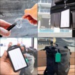 5 Pack - Premium Rigid Airline Luggage Tag Holders with 6" Worm Loops - Heavy Duty Hard Plastic -Suitcase ID Tag Identifiers with Business Card Insert Window by Specialist ID (Translucent/Clear)