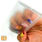 5 Pack - Premium Rigid Airline Luggage Tag Holders with 6" Worm Loops - Heavy Duty Hard Plastic -Suitcase ID Tag Identifiers with Business Card Insert Window by Specialist ID (Translucent/Clear)