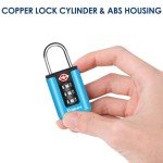 BRILLIRARE 2 Pack TSA Approved Luggage Locks, Combination Travel Padlock, 3-Digit Waterproof Lock, TSA Accepted Outdoor Keyless Resettable Lock for Lockers, Bags, Backpack, Gym, Gate-Blue