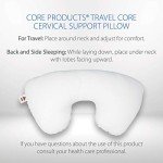 Core Products Travel Pillow, Orthopedic Neck Support, Airplane Travel, Packable, Portable Use Sitting or Sleeping