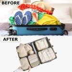 LANSKLBD 8 Set Packing Cubes for Suitcases Travel Luggage Packing Organizers,Travel Accessories Essentials Luggage Organizer with Shoe/Tioletry/Laundry Bag
